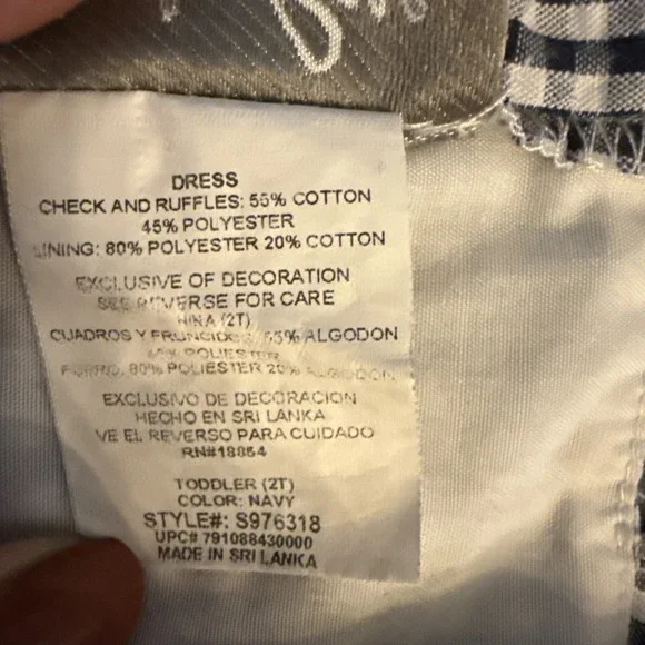 Emily Rose Girls 2T Gingham Seersucker Ruffle Summer Dress Americana Butterflies - Picture 7 of 10